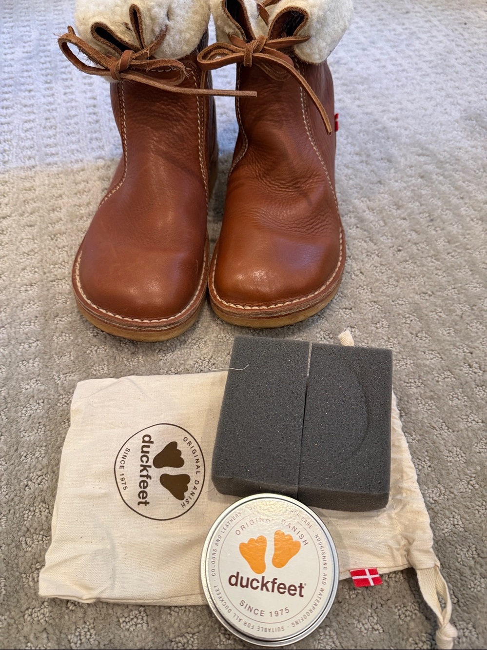 Duckfeet Arhus Wool-lined Boot in Nut Size 41 includes care kit - Picture 8 of 8